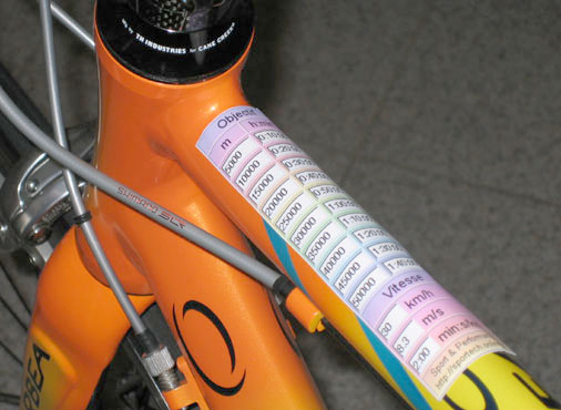 Temps de passage pour le cyclisme